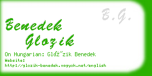 benedek glozik business card